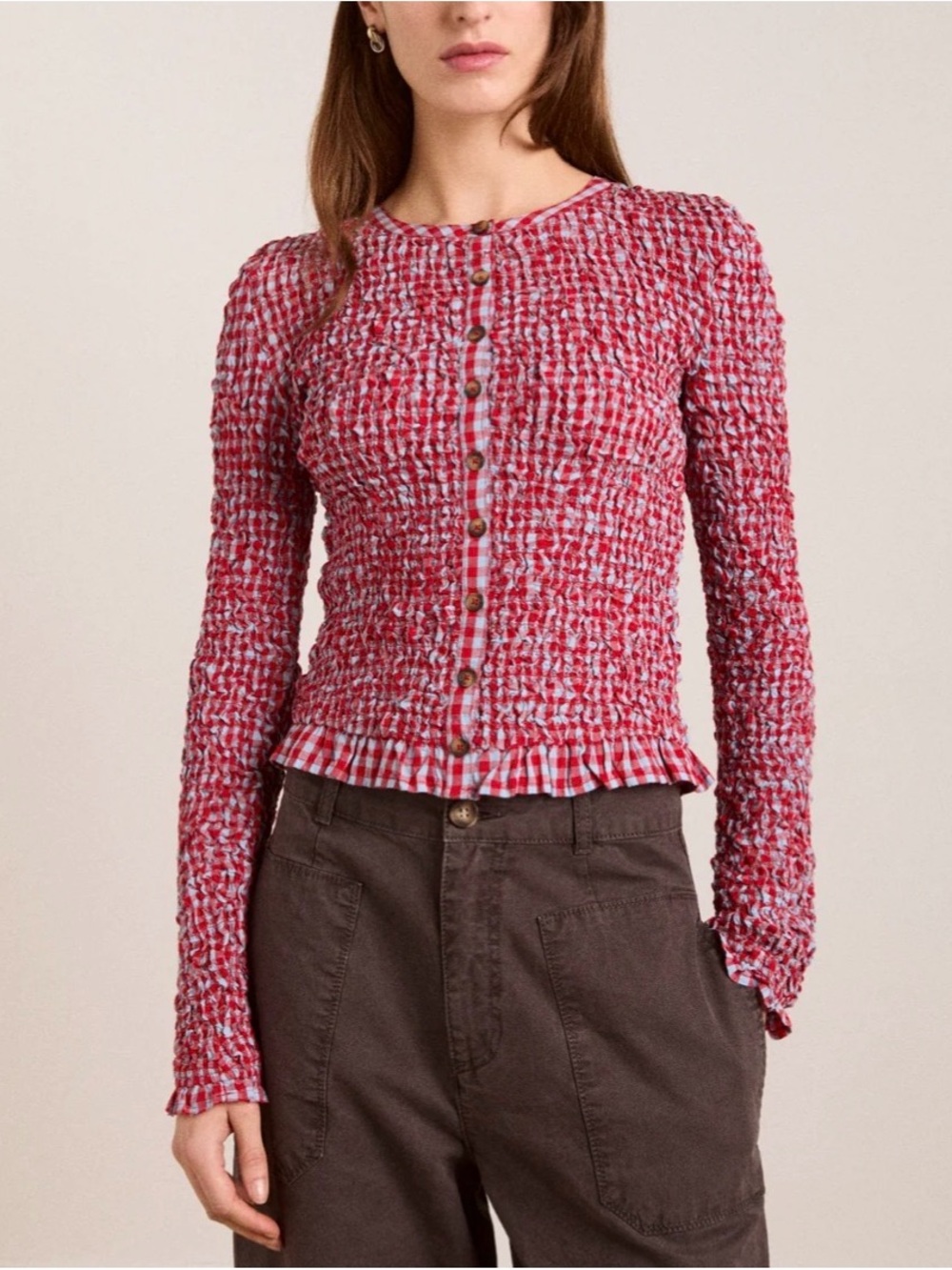 NWT Damson Madder Elliana Smocked Cardi - 2
